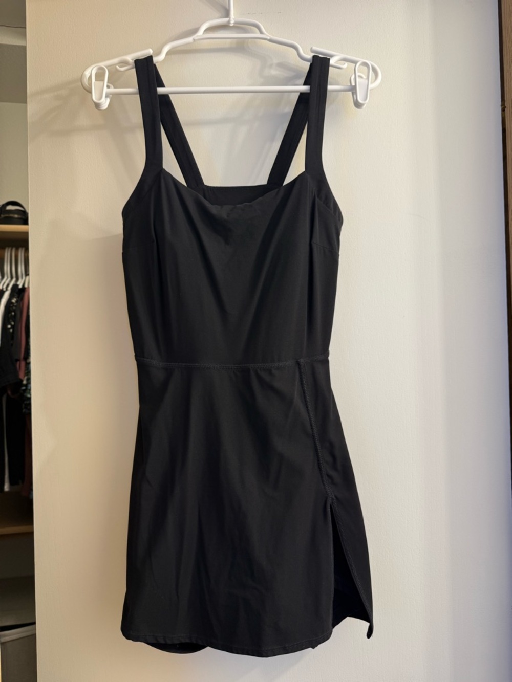 JoyLab Black Mini Skort Dress with Side Slit